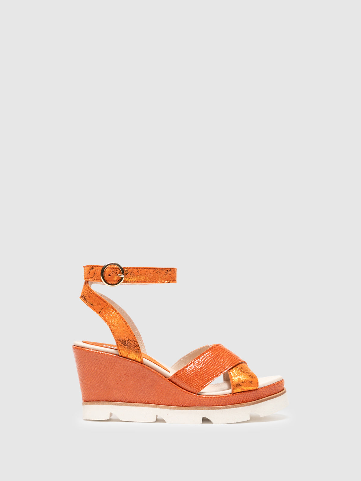 Foreva Orange Ankle Strap Sandals